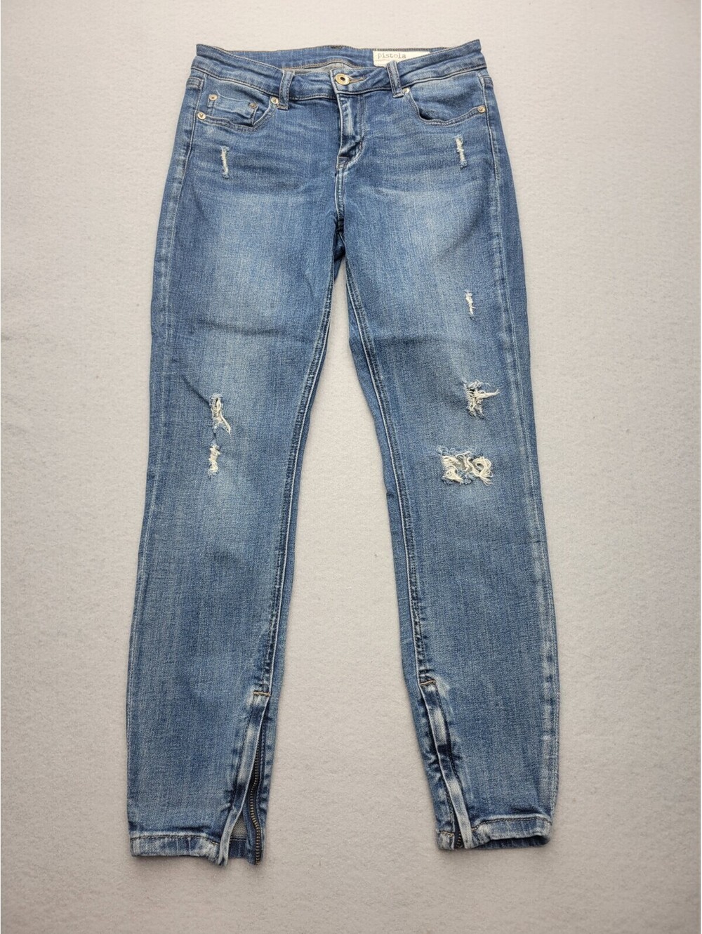 Pistola Women's Jeans Size 28 Blue Skinny Zipper Mid Rise